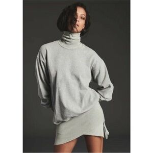 Retrofit Beige Turtleneck Sweater dress